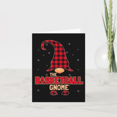 The Basketball Christmas Gnome Pajama Premium  Card