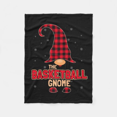 The Basketball Christmas Gnome Pajama Premium  Fleece Blanket