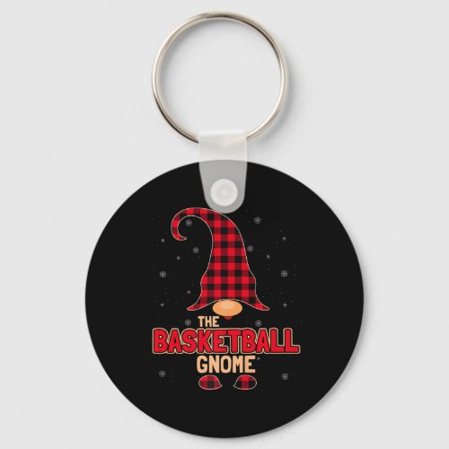 The Basketball Christmas Gnome Pajama Premium  Keychain