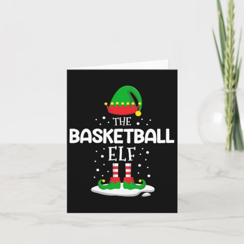 The Basketball Elf Christmas Family Matching Costu Card