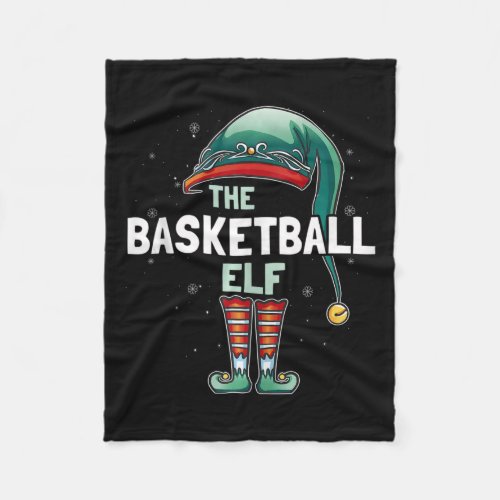 The Basketball Elf Christmas Family Matching Pajam Fleece Blanket