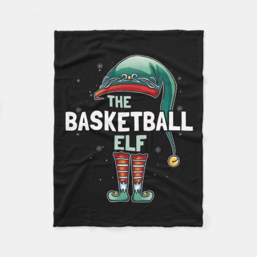 The Basketball Elf Christmas Family Matching Pajam Fleece Blanket