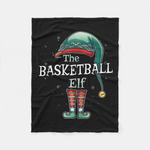 The Basketball Elf Christmas Family Matching Pajam Fleece Blanket