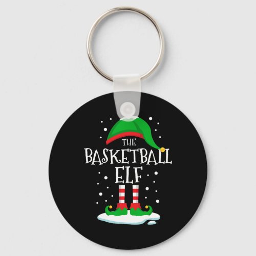 The Basketball Elf Christmas Family Matching Xmas  Keychain