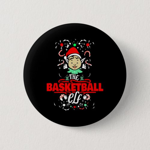 The Basketball Elf Christmas Funny Basketball Play Button