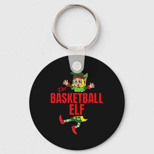 The Basketball Elf Christmas Outfit Matching Group Keychain