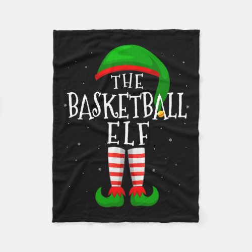 The Basketball Elf Cool Matching Family Group Chri Fleece Blanket