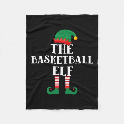 The Basketball Elf Cute Funny Christmas Pajama Mat Fleece Blanket