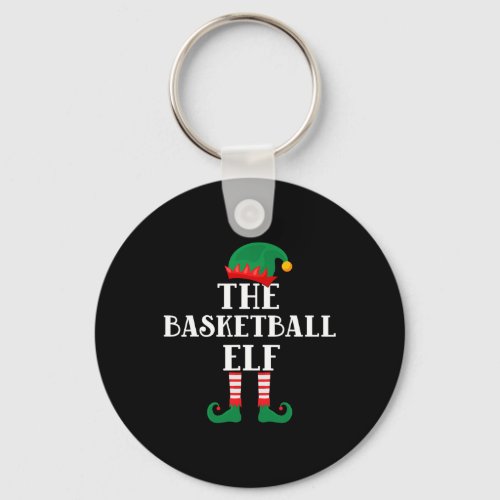 The Basketball Elf Cute Funny Christmas Pajama Mat Keychain