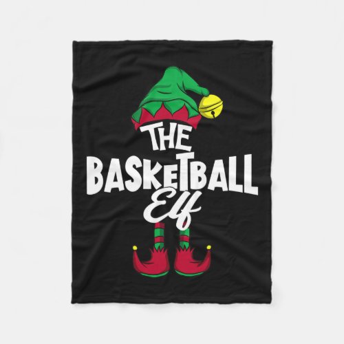 The Basketball Elf Family Group Matching Pj Christ Fleece Blanket