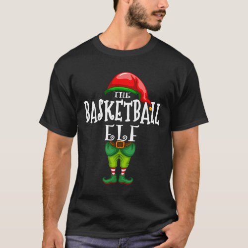 The Basketball Elf Family Matching Christmas Party T_Shirt