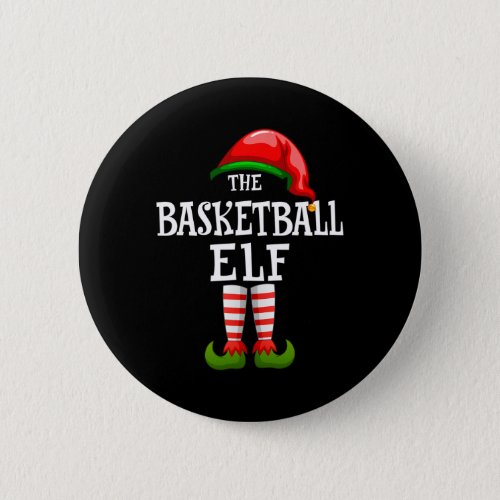 The Basketball Elf Family Matching Xmas Group Paja Button