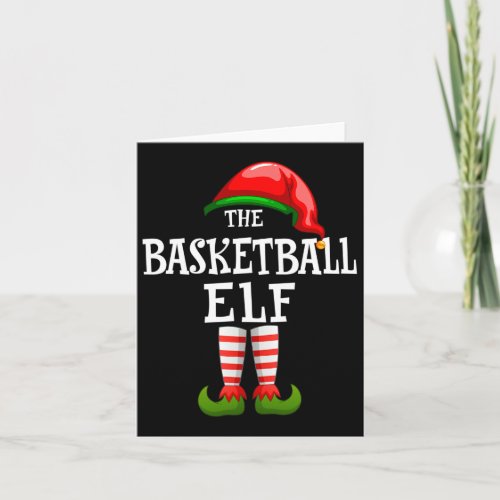 The Basketball Elf Family Matching Xmas Group Paja Card