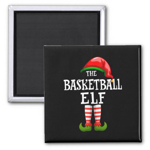 The Basketball Elf Family Matching Xmas Group Paja Magnet