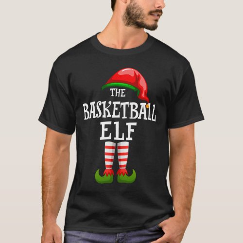 The Basketball Elf Family Matching Xmas Group Paja T_Shirt