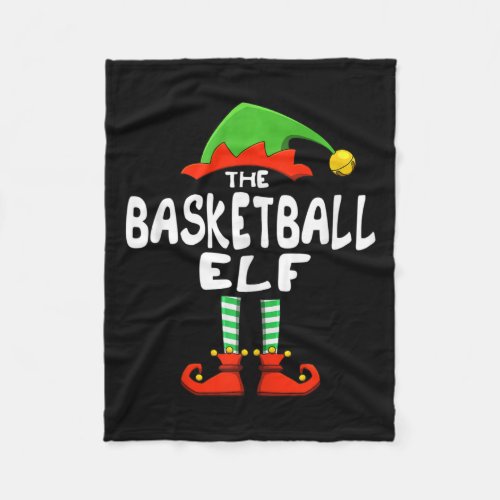 The Basketball Elf Funny Matching Family Christmas Fleece Blanket