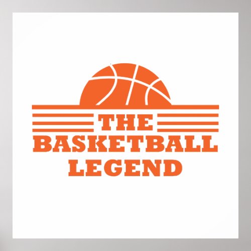 The basketball legend orange ball poster
