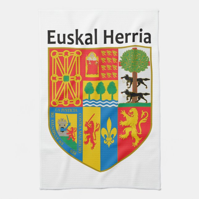 The Basque Country (Euskal Herria) coat of arms, Towel (Vertical)