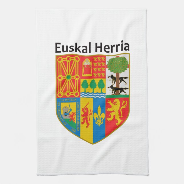 The Basque Country (Euskal Herria) coat of arms, Towel (Vertical)