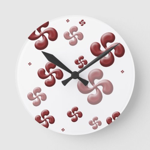 The Basque crosses 3d Round Clock