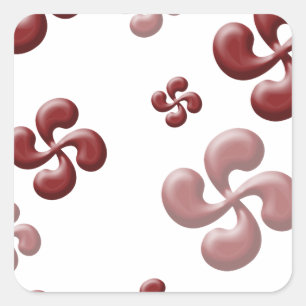 The Basque crosses 3d! Square Sticker