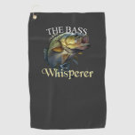 The Bass Whisperer Dark Fishing Towel at Zazzle