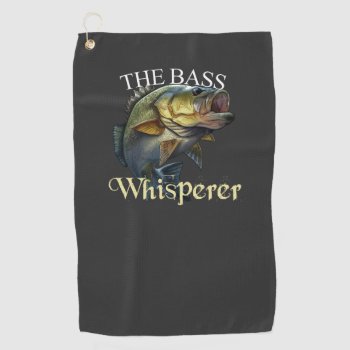 The Bass Whisperer Dark Fishing Towel by pjwuebker at Zazzle