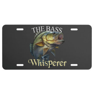 The Bass Whisperer Dark License Plate