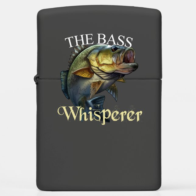 The Bass Whisperer Dark Zippo Lighter (Front)