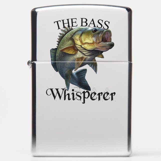 The Bass Whisperer Light Zippo Lighter (Front)