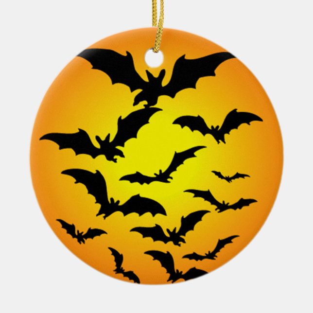 The bat of Halloween - Ceramic Ornament (Front)