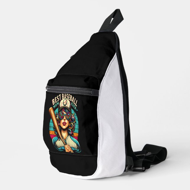 The Bat-Wielding Best Baseball Mom Sling Bag (Right Corner)