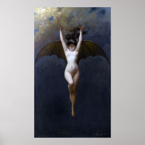 The Bat Woman 1890 Poster