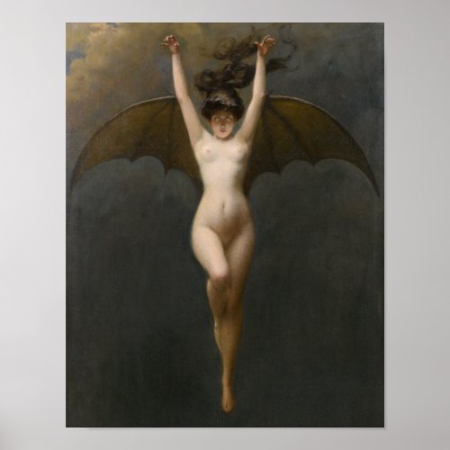 The Bat Woman 1890 Poster