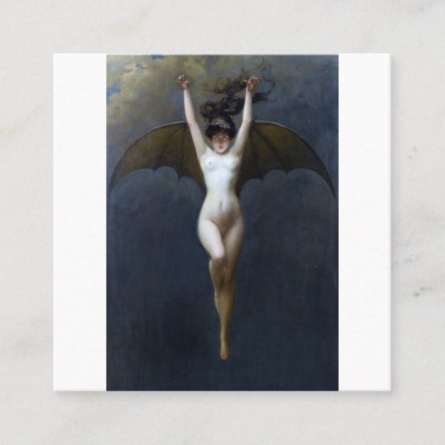 The Bat Woman Albert Joseph Penot Square Business Card (Front)