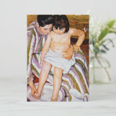 The Bath by Mary Cassatt mother bathing child art (Standing Front)