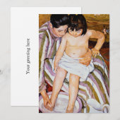 The Bath by Mary Cassatt mother bathing child art (Front/Back)