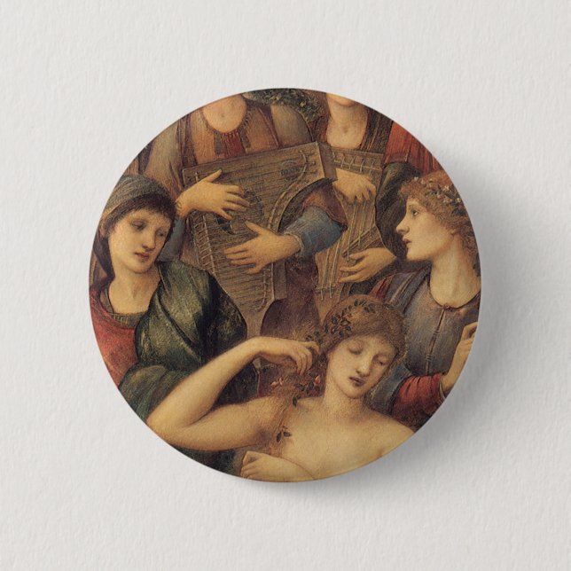 The Bath of Venus by Sir Edward Coley Burne-Jones Pinback Button (Front)