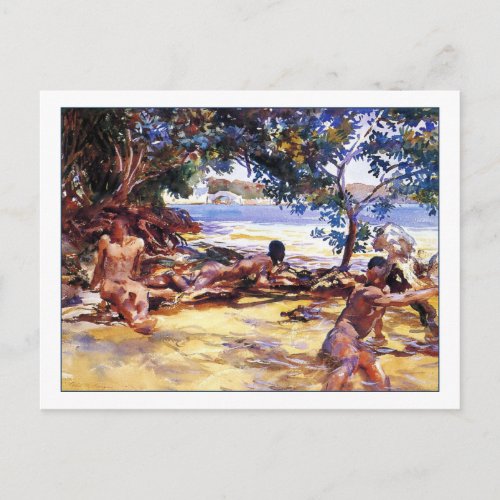 The Bathers by John Singer Sargent Postcard