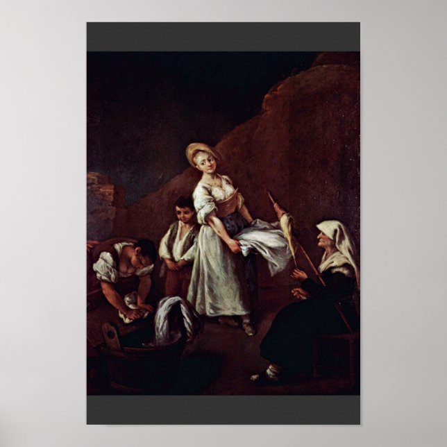 The Bathers By Longhi Pietro (Best Quality) Poster (Front)