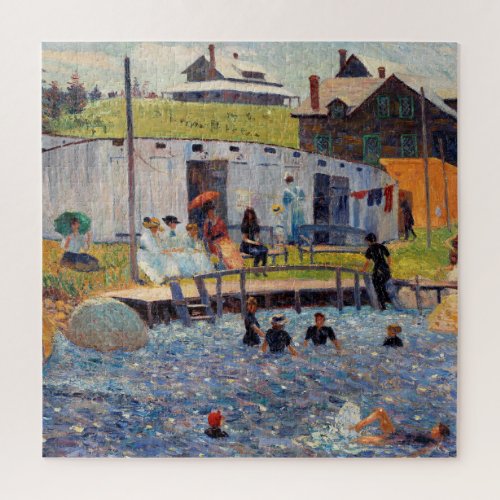 The Bathing Hour by Renoir Impressionist Painting Jigsaw Puzzle