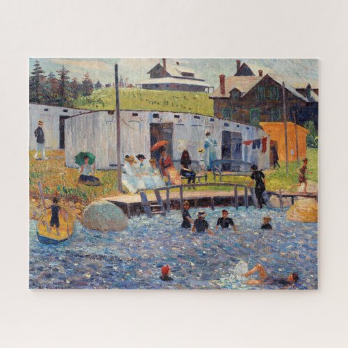 The Bathing Hour by Renoir Impressionist Painting Jigsaw Puzzle