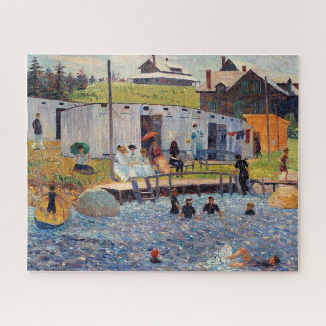 The Bathing Hour by Renoir Impressionist Painting Jigsaw Puzzle (Horizontal)