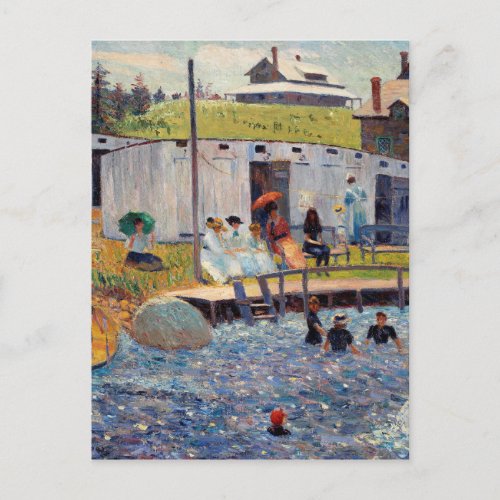 The Bathing Hour by Renoir Impressionist Painting Postcard