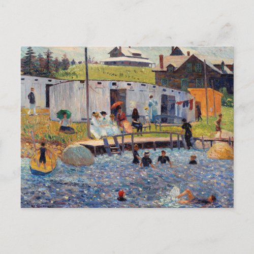 The Bathing Hour by Renoir Impressionist Painting Postcard