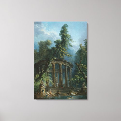 The Bathing Pool _ Hubert Robert Canvas Print