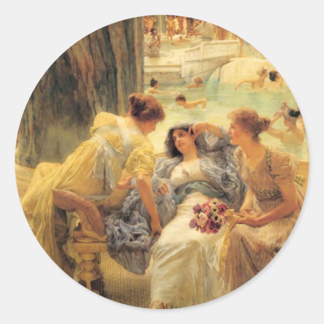 The Baths of Caracalla in detail Classic Round Sticker (Front)