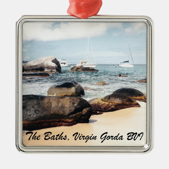 The Baths, Virgin Gorda B.V.I. Metal Ornament (Front)