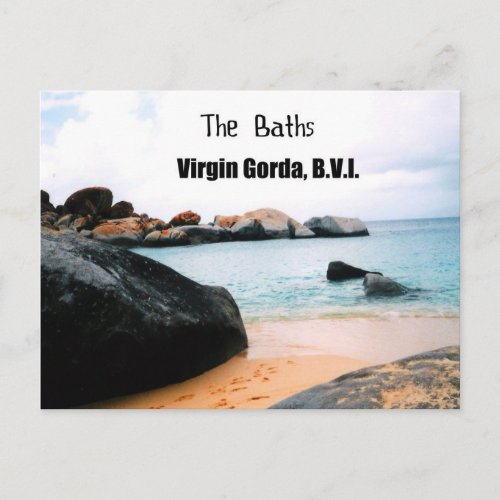 The Baths Virgin Gorda BVI Postcard