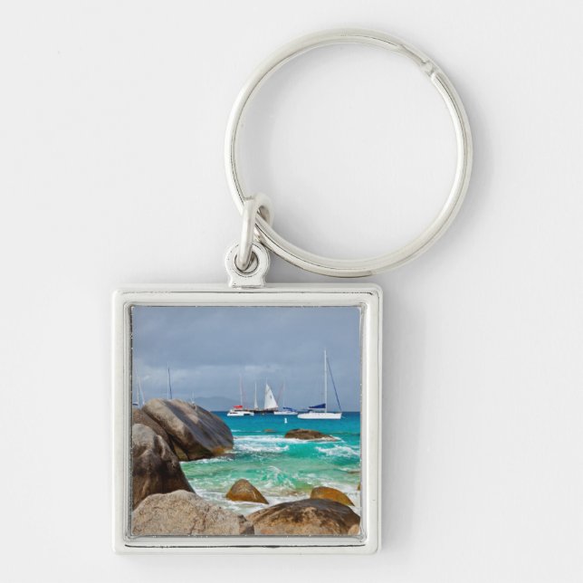 The Baths, Virgin Gorda, British Virgin Islands Keychain (Front)
